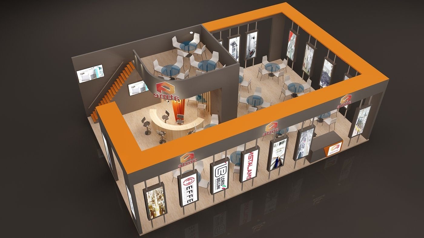Exhibition booth render