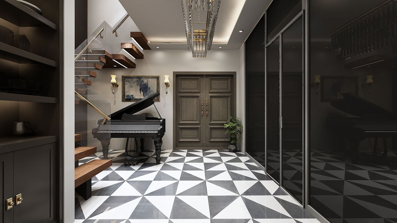 Entrance foyer render