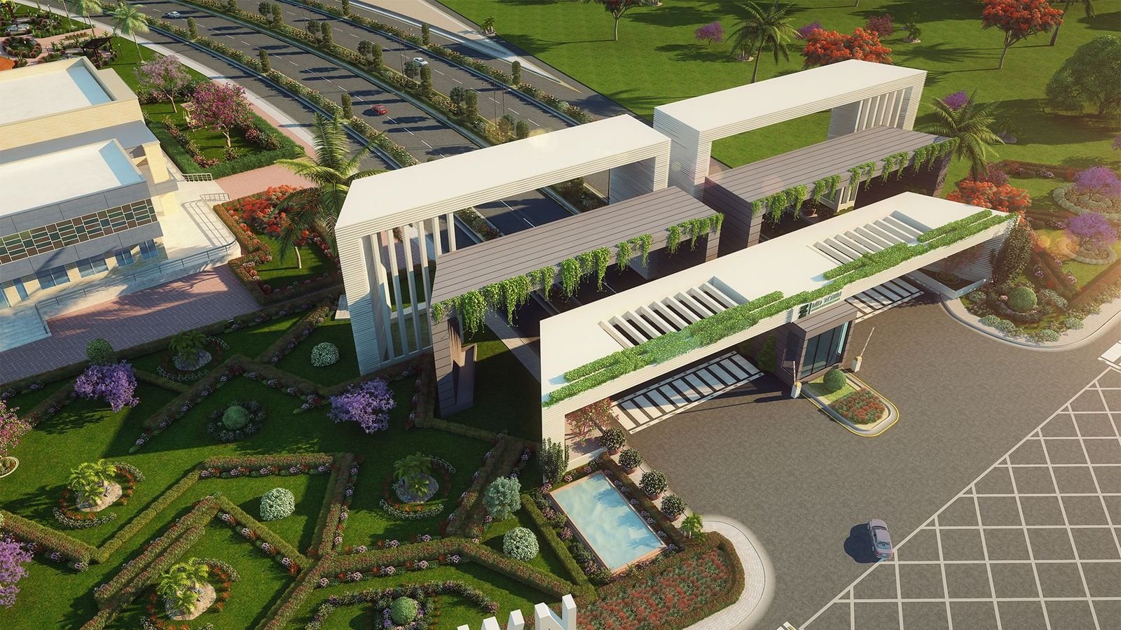 Society gate entrance render